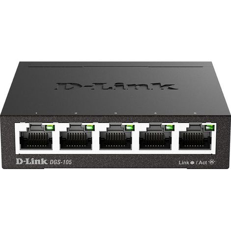 D-Link DGS-105 Non gestito L2 Gigabit Ethernet (10/100/1000) Nero