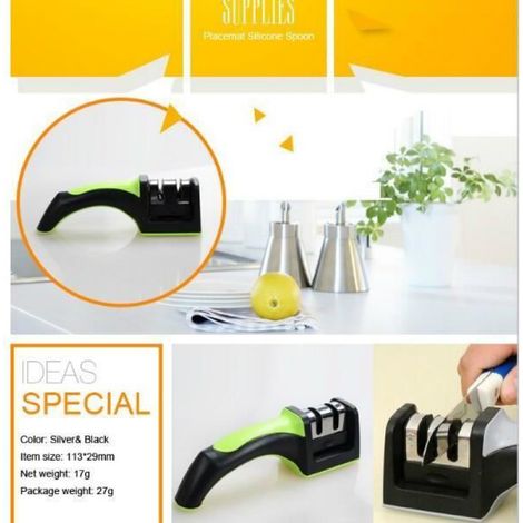 Nouvelles Deux étapes de diamant en céramique Couteau de cuisine Affûteuses Affûtage Pierre Ménage Sharpener Outils (1/4)