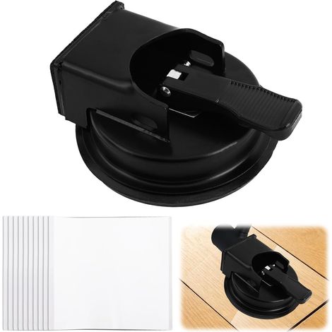 Outil Réparation Espace Plancher, Outil de Réparer des Interstices de Sol Ventouse Robuste avec 10 Pastilles Adhésives Convient pour Réparation du Vinyle Stratifié Lames et Parquet (Noir) (1/5)