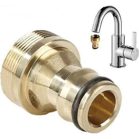 Accessoires d'interface de conversion d'eau pour raccord de tuyau de lavage automatique en cuivre pour machine à laver - Raccord de lavabo tout cuivre (1/3)