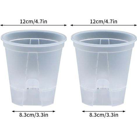 (S11, comme illustré) Pot à arrosage automatique pour orchidées, pots de fleurs transparents pour plantes, pot de jardin paresseux, pot respirant pour racines d'orchidées (1/4)