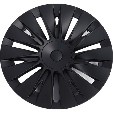 4 enjoliveurs de roue 19 pouces noirs mats sportifs pour Tesla Model Y 2020-2023, cache-jantes de remplacement (1/5)