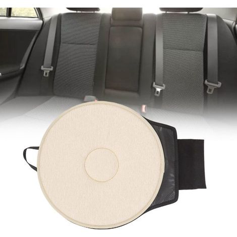 VGEBY Coussin de siège d'auto rotatif Coussin de siège d'auto Portable Soft Brepwant 360 degrés Rotation manutention elingue Beige (1/5)
