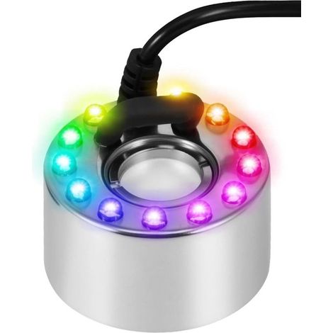 Macchina del fumo a ultrasuoni con illuminazione a LED colorata per laghetti e giochi d'acqua. (1/5)