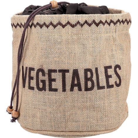 KitchenCraft Sacchetto per la conservazione delle verdure, Assia, marrone, 20 x 20 cm (1/5)