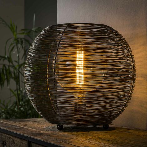 Lampe boule noire filaire D 40 cm NOVA (1/3)