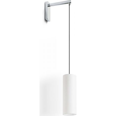 Lampada HUDSON da parete bianco cromo 230V E27 28W
