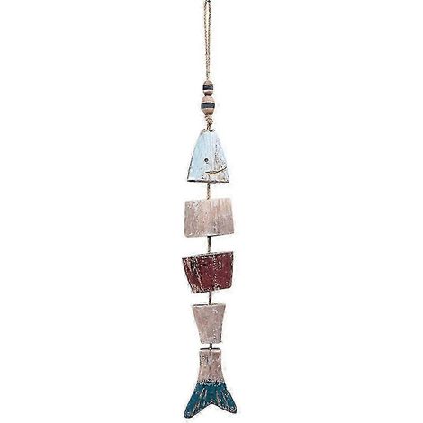 25-26 Poissons décoratifs en bois, poissons suspendus sculptés à la main, décoration murale pour une maison à thème nautique, plage ou lac. (1/4)