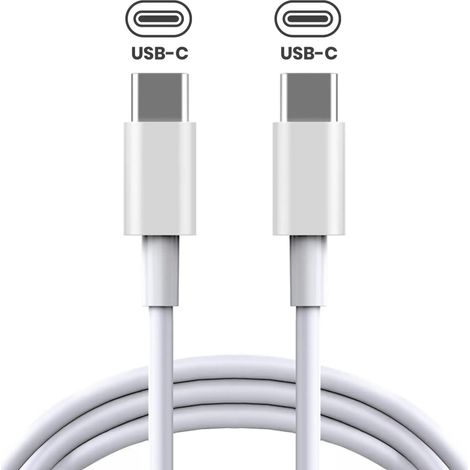 Cable USB-C original de Apple, nuevo, de 1 m, color blanco, a granel (MUF72ZM/A) (1/5)