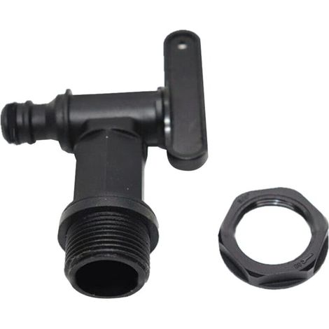 Robinet cuve 1000l Plastique,Adaptateur de boîte de Rangement d'eau IBC,Adaptateur Robinet Tuyau arrosage,pour recuperateur Eau de Pluie, réservoir de Carburant (Plastique)