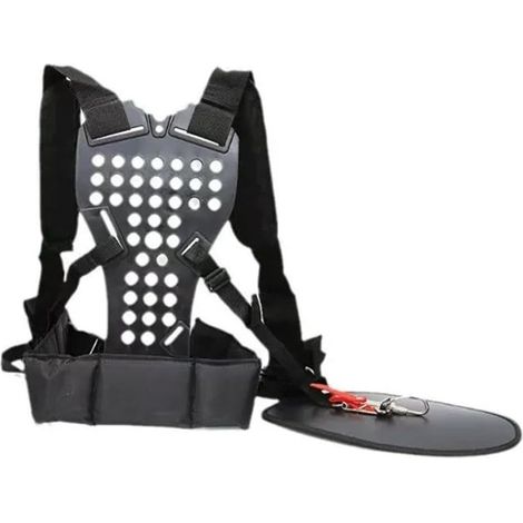 Harnais réglable pour tondeuse à gazon – Ceinture à outils de jardin confortable en polyester avec libération rapide pour tondeuses à gazon (noir) (1/5)
