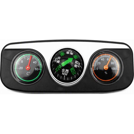 Boussole de voiture 3 en 1, instrument de tableau de bord pour voiture et camping-car, lecture de cap et d'inclinaison (1/5)