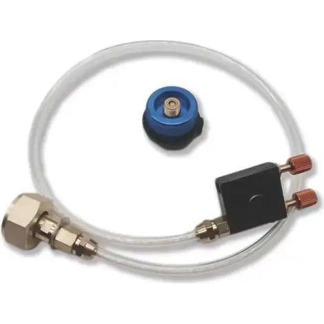 Adaptateur de recharge de propane pour réchaud de camping avec soupape de décharge de pression et valve de gonflage pour bouteille de gaz, compatible avec les accessoires de réchaud et les réchauds po (1/5)