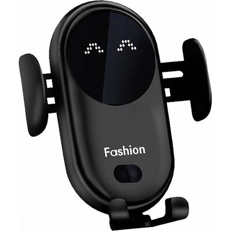 Chargeur Induction Voiture avec capteur intelligent de charge 10 W à serrage automatique pour iPhone Samsung etc Smartphones (Noir)，BISBISOUS