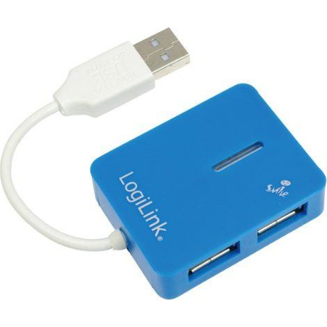 Hub USB Logilink a 4 porte, Smile, blu (1/2)