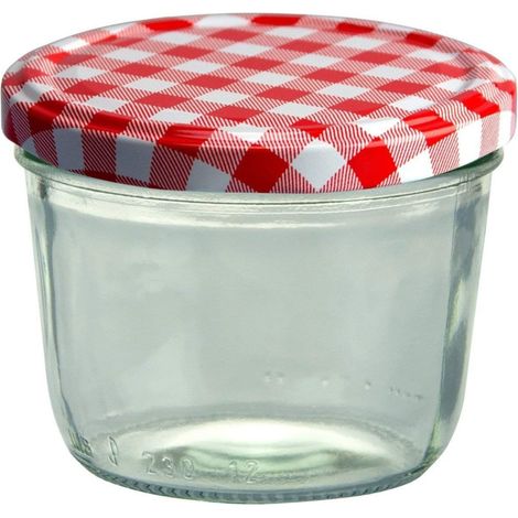 Trade Shop - 4er Set Gläser 45 ml Konservengläser mit aufschraubbarem Deckel -