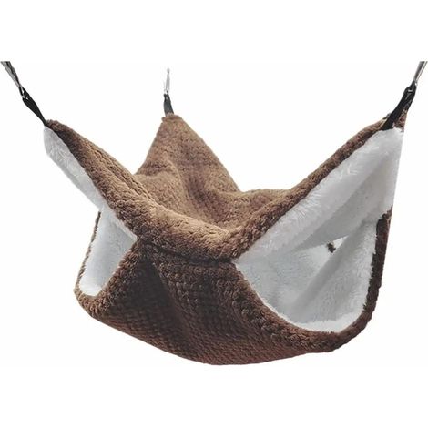 Hamac chauffant en peluche pour hamster - un hamac pour petits animaux adapté aux chinchillas volants et aux hamsters.