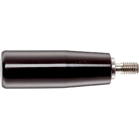 Halder Zylindergriff d1=18mm d2=M6 Rostfreier Stahl schwarz