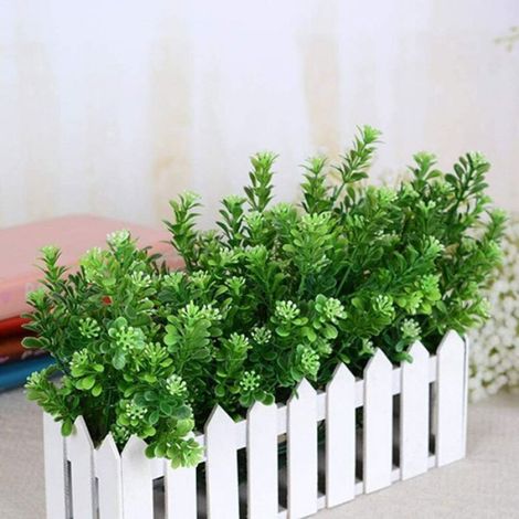 4 pièces artificielles plantes arbustes décor arbustes artificiels simulation plantes buissons bouquets en plastique décoration pou (1/5)