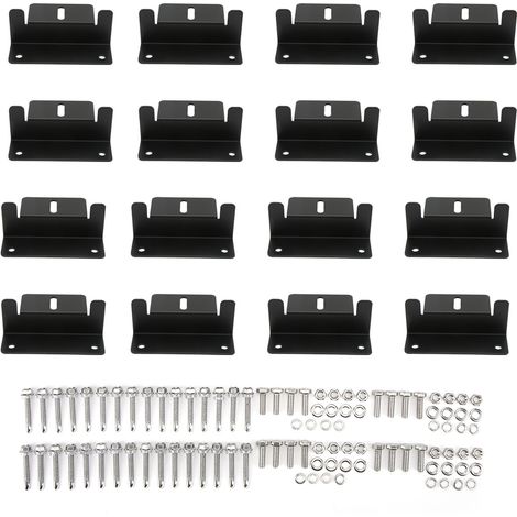 Ortviai Support de Panneaux Solaires en Aluminium Z Noir – 4 Pièces pour Camping-Car, Bateau et Toit Plat (1/5)