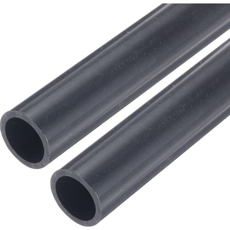 7/8 Pouce Tube PVC Rigide Tuyau Rond Tuyauterie Matériel Tuyauterie 17.6mm Di 22mm 9" Longueur Gris Foncé Haute Résistance pour Tuyau D'Eau, Artisanat, Gaine Câble 2Pièces (1/5)