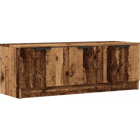 Mueble de TV madera contrachapada madera antigua 102x35x36,5 cm vidaXL