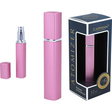 Contenitore atomizzatore per profumo liquido antibatterico, ondulato rosa (1/5)