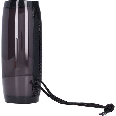Enceinte Bluetooth LED multicolore, haut-parleur sans fil radio FM, portable avec lecteur carte, cadeau d'anniversaire créatif (noir, batterie intégrée) (1/5)