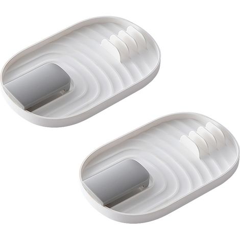 Support Pour Couvercle Et Cuillère - Support Multifonctionnel Pour Ustensiles De Cuisine Avec Tapis Anti-Goutte - Pliable - Lot De 2 Pièces (1/5)