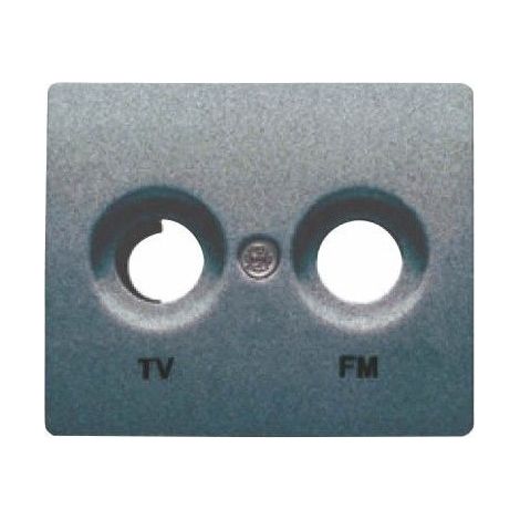 Cache de prise TV / FM NOIR ANTHRACITE BJC IRIS 18330-AT
