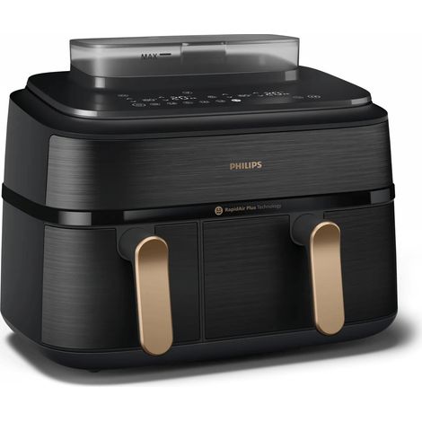 Philips 5000 series NA552/00 fryer Double 9 L Stand-alone 2750 W Hot air fryer Black (1/5)