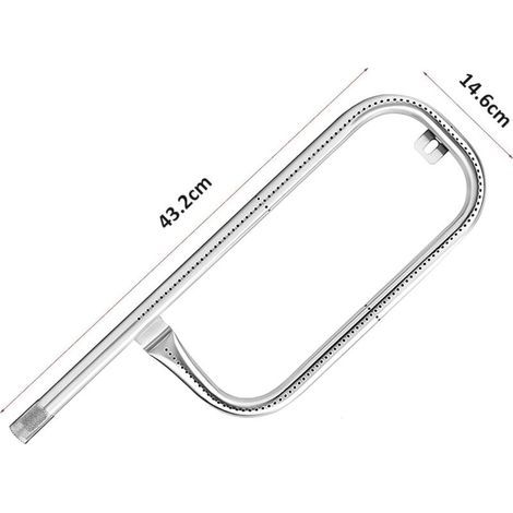 60040 43.2CM Brûleur de Rechange pour Weber Q100, Q120, Tube de brûleur pour Les Grils à gaz Weber Q1000, Q1200. (1/4)