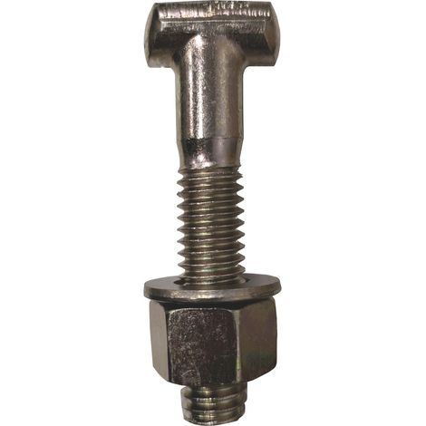 Bullone di Ricambio per Ponteggi 1/2''X76 Mm con Dado e Rondella 50 Pezzi (1/2)