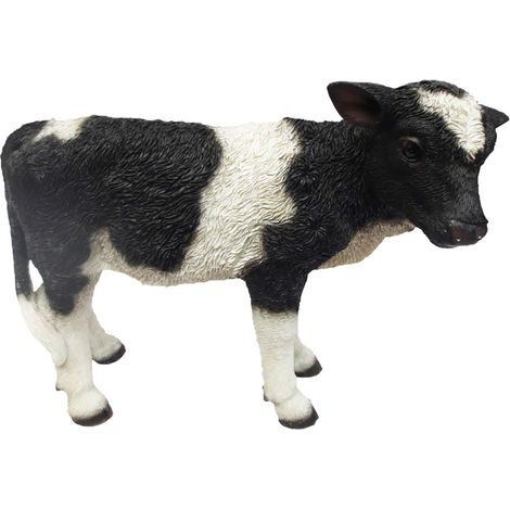 Esschert Design Kalb stehend Schwarz & Weiß - Polyresin