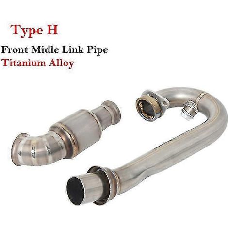 Sistema De Escape Para Motocicleta, Silenciador De Enlace Medio Delantero De Aleacin De Titanio Modificado Para Duke Ktm 125, 250, 390, Rc390, Rc250,( Type H) (1/5)