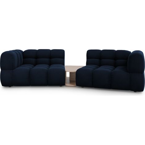 Canapé modulable 2 places en velours bleu roi (1/5)