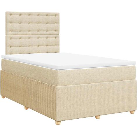 Maison Exclusive - Boxspringbett mit Matratze Creme 120x200 cm St