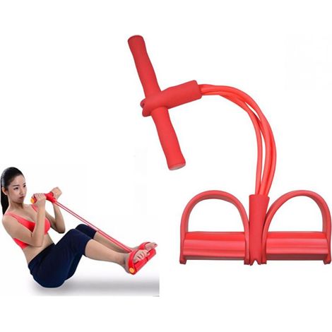 Elastico con Pedali Estensore Fitness Palestra Allenamento Corda Fascia Manico