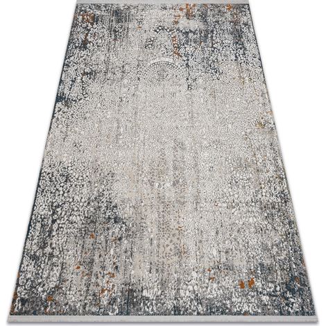 Modern Teppich TULS strukturell, Franse 51327 Vintage, Ornament elfenbein / creme multicolour 80x150 cm