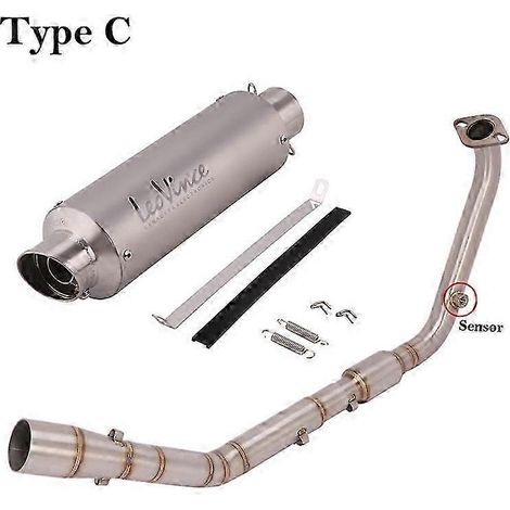 Sistema De Escape Completo Para Motocicleta, Silenciador De Tubo De Enlace Delantero Modificado De Carbono Para Yamaha Yzf R15 V3 V4 R125 Mt125 2020 -( Type C) (1/5)
