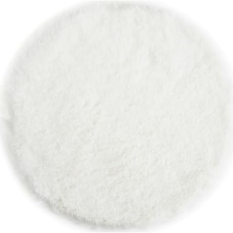 Blanc Coussin de Chaise Rond en Fausse Fourrure Douce et Moelleuse - Décoration de Salon Moderne - 40 x 40 cm (1/5)