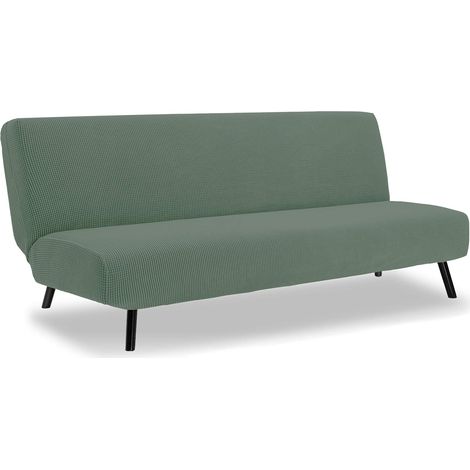 Housse De Canapé Sans Bras,Pliant Canapé-Lit Extensible Housse De Canapé Clic Clac 3 Places Protect Jacquard Housse De Canapé(Vert Olive)M (1/5)