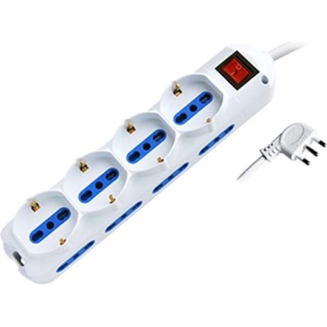 MULTIPRESA 12 POSTI BIPASSO + BIPASSO/SCHUKO SPINA16A + INTERR. (PEM2514-W)