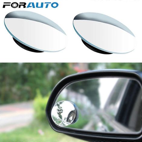 2 rétroviseurs d'angle mort sans cadre à 360°, grand angle, ronds et convexes, accessoires auto (1/5)