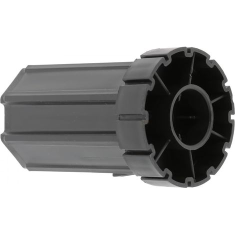 Embout de tube de volet roulant octogonal en PVC noir Fenêtre Sortie Baie vitrée Store, pour poulie et tube octogonal de 60 mm sortie pour roulement Ø 28 mm (1/2)