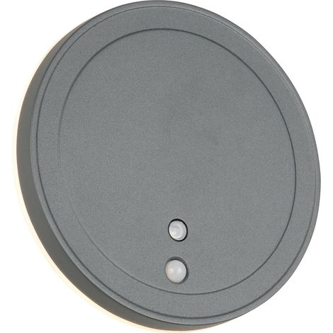 Applique murale d'extérieur à LED en aluminium moulé sous pression Anthracite Avec LED 2 W Support mural magnétique Éclairage indirect Détecteur de mouvement (1/5)