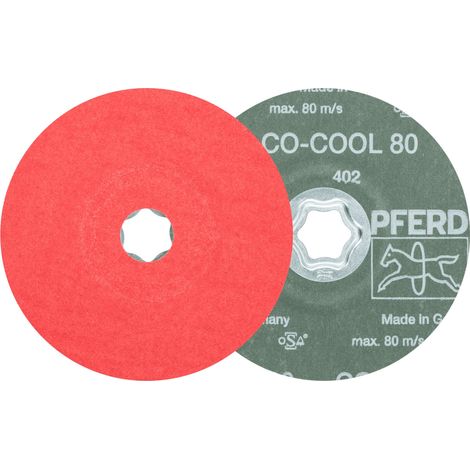 PFERD TOOLS COMBICLICK Keramikkorn Fiberscheibe Ø 125 mm CO-COOL80 für Edelstahl (5) 5 Stk (1/4)