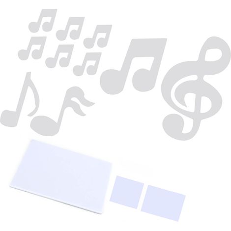 Sticker mural note de musique à faire soi-même, autocollant en relief innovant, décoration de fond pour chambre à coucher, argent (1/5)