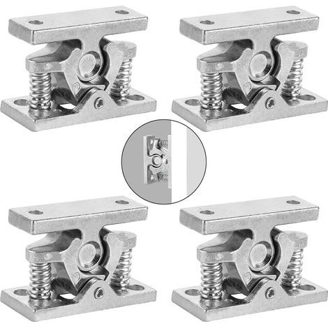 4er-Set Türstopper aus Zinklegierung – 6,5 x 4,2 cm – Robuster, federbelasteter Türstopper – Silberner Türstopper für Garten, Schlafzimmer, Wohnzimmer, Garage – Zubehör (1/5)