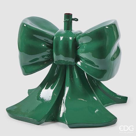 EDG Enzo De Gasperi Base per Albero Natale Pino Fiocco H 57 Cm L 50 Cm L 50 Cm Verde